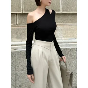 Áo thun tay dài khoét vai